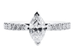 ER 1349 - marquise solitaire scallop