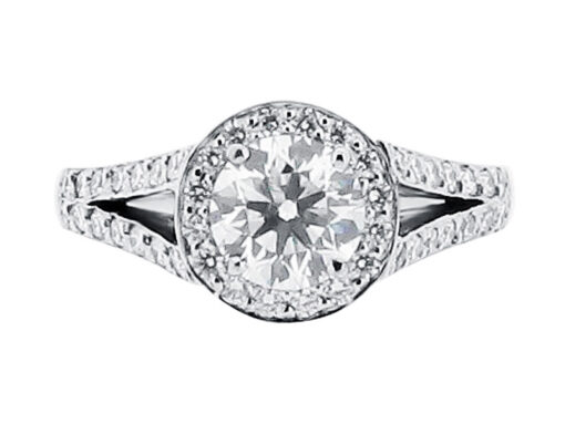 Antique Style Split Shoulder Diamond Ring