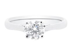 Round Brilliant Solitaire Engagement Ring with Tapered Wraparound Band