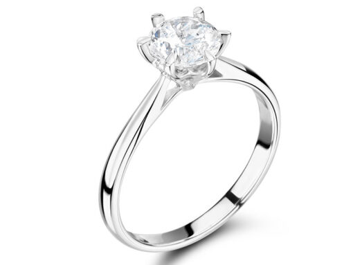 Classic Six Claw Round Solitaire Engagement Ring ER 2146