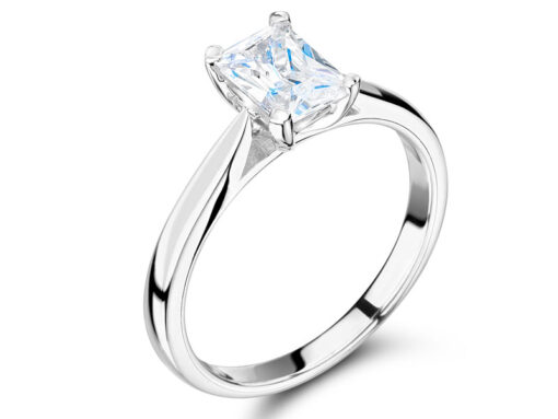 Emerald Cut Solitaire Engagement Ring - ER 1546